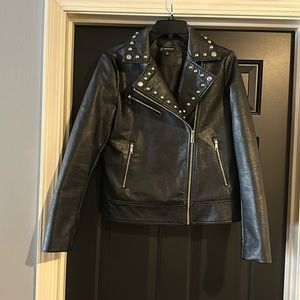 INC faux leather moto jacket